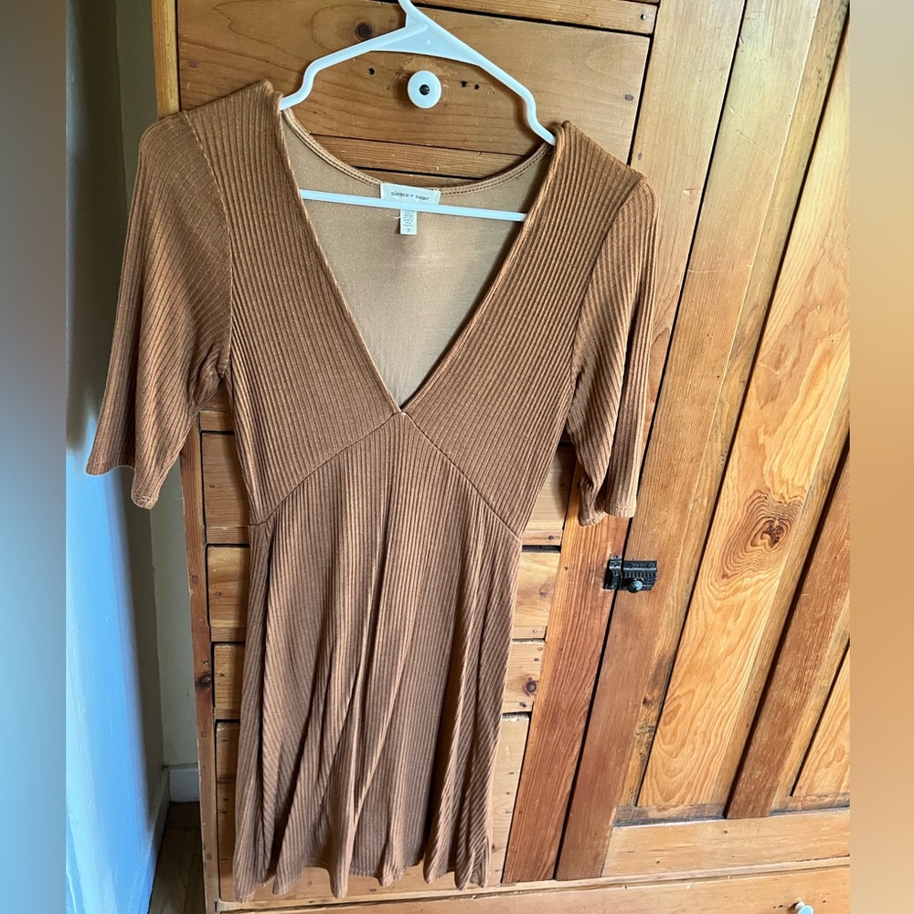 Ribbed mini dress